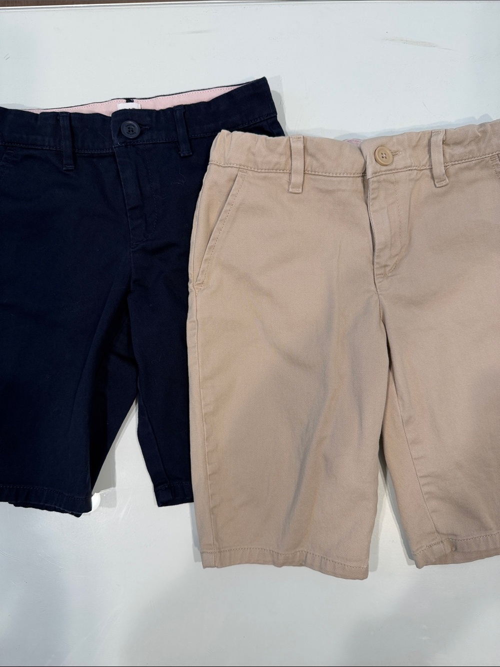 Lot of 2 GAP GIRLS Navy and Khaki Shorts Set- size 12 SLIM